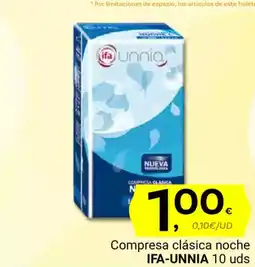 Supermercados Dani IFA-UNNIA Compresa clásica noche oferta