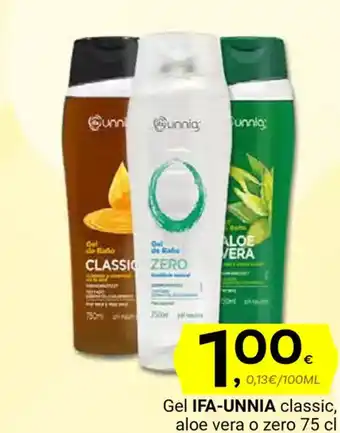 Supermercados Dani IFA-UNNIA Gel classic, aloe vera o zero oferta