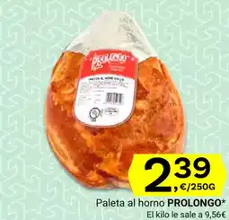 Supermercados Dani PROLONGO Paleta al horno oferta