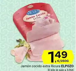 Supermercados Dani ELPOZO Jamón cocido extra Ricura oferta