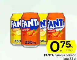 Supermercados Dani FANTA naranja o limón oferta