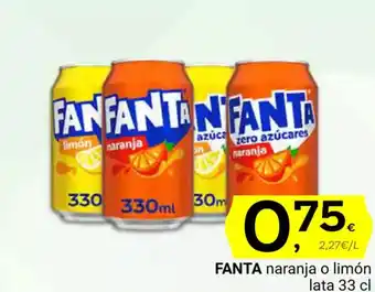 Supermercados Dani FANTA naranja o limón oferta