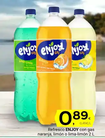 Supermercados Dani ENJOY Refresco con gas naranja, limón o lima-limón oferta