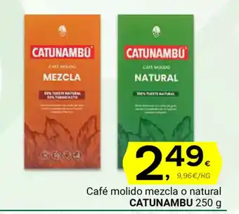 Supermercados Dani CATUNAMBU Café molido mezcla o natural oferta