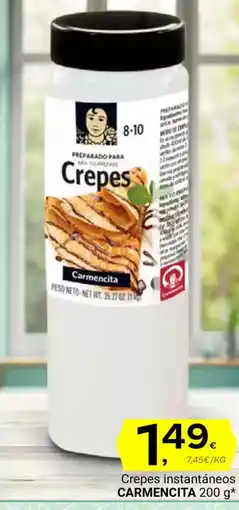 Supermercados Dani CARMENCITA Crepes instantáneos oferta