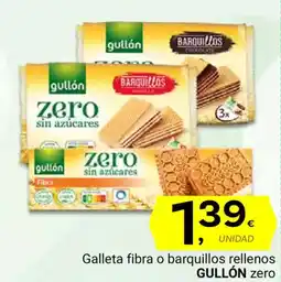 Supermercados Dani GULLÓN Galleta fibra o barquillos rellenos oferta