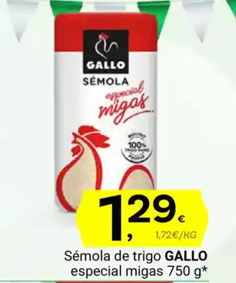 Supermercados Dani GALLO Sémola de trigo especial migas oferta