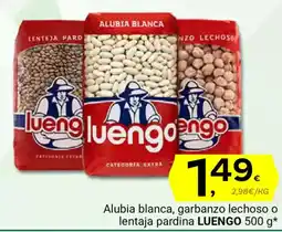 Supermercados Dani LUENGO Alubia blanca, garbanzo lechoso o lentaja pardina oferta