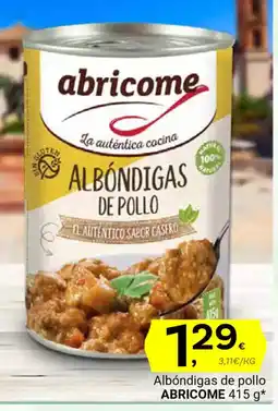 Supermercados Dani ABRICOME Albóndigas de pollo oferta