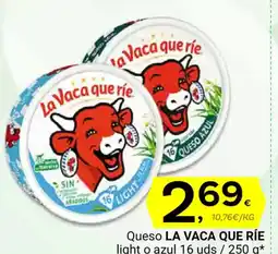 Supermercados Dani LA VACA QUE RÍE Queso light o azul 16 uds oferta