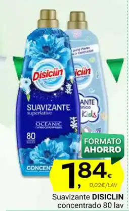 Supermercados Dani DISICLIN Suavizante concentrado 80 lav oferta