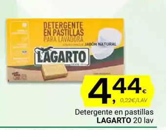 Supermercados Dani LAGARTO Detergente en pastillas oferta