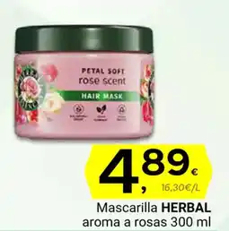 Supermercados Dani HERBAL Mascarilla aroma a rosas oferta