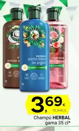 Supermercados Dani HERBAL Champú gama oferta