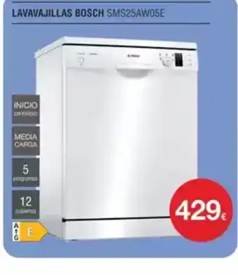 Milar BOSCH Lavavajillas SMS25AW05E oferta