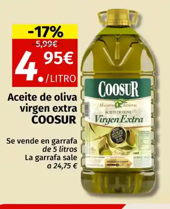 Maskom Supermercados COOSUR Aceite de oliva virgen extra oferta