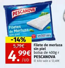 Maskom Supermercados PESCANOVA Filetes de Merluza sin piel oferta