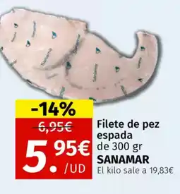 Maskom Supermercados SANAMAR Filete de pez espada oferta