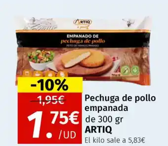 Maskom Supermercados ARTIQ Pechuga de pollo empanada oferta