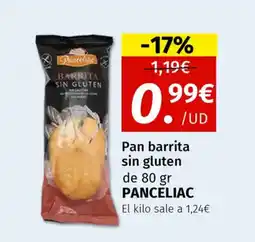 Maskom Supermercados PANCELIAC Pan barrita sin gluten oferta