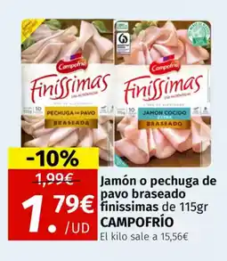 Maskom Supermercados CAMPOFRIO Jamón o pechuga de pavo braseado oferta