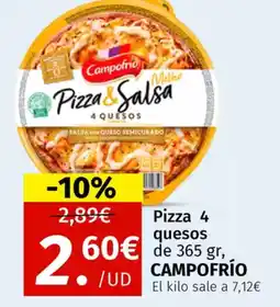 Maskom Supermercados CAMPOFRÍO Pizza 4 quesos oferta