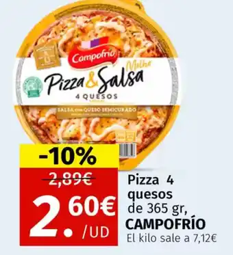 Maskom Supermercados CAMPOFRÍO Pizza 4 quesos oferta