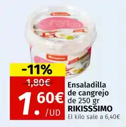 Maskom Supermercados RIKISSSIMO Ensaladilla de cangrejo oferta