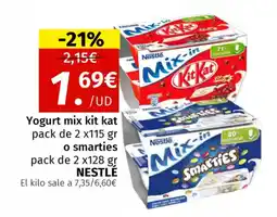 Maskom Supermercados Yogurt mix kit kat oferta