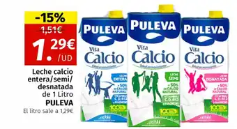 Maskom Supermercados PULEVA Leche calcio entera/semi/ desnatada oferta