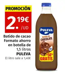 Maskom Supermercados PULEVA Batido de cacao Formato ahorro en botella oferta