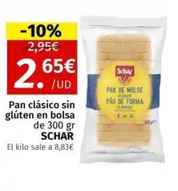 Maskom Supermercados SCHAR Pan clásico sin glúten en bolsa oferta