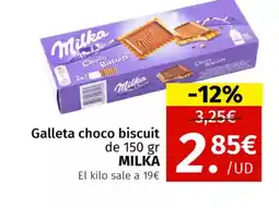 Maskom Supermercados MILKA Galleta choco biscuit oferta