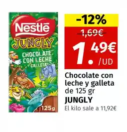 Maskom Supermercados JUNGLY Chocolate con leche y galleta oferta