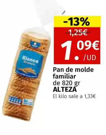 Maskom Supermercados ALTEZA Pan de molde familiar oferta