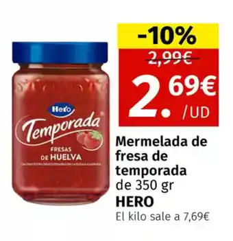 Maskom Supermercados HERO Mermelada de fresa de temporada oferta