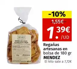 Maskom Supermercados MENDEZ Regañas artesanas en bolsa oferta