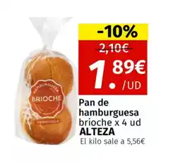 Maskom Supermercados ALTEZA Pan de hamburguesa brioche oferta