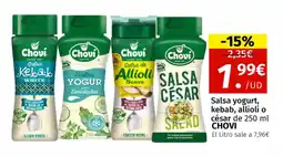 Maskom Supermercados CHOVI Salsa yogurt, kebab, allioli o césar oferta