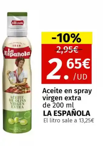 Maskom Supermercados LA ESPAÑOLA Aceite en spray virgen extra oferta