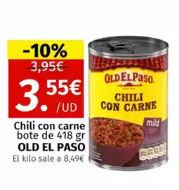 Maskom Supermercados OLD EL PASO Chili con carne oferta