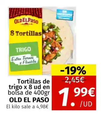 Maskom Supermercados OLD EL PASO Tortillas de trigo oferta