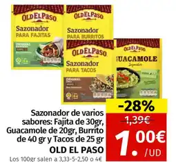 Maskom Supermercados OLD EL PASO Sazonador de varios oferta