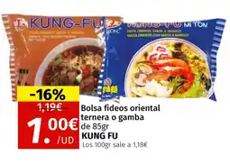 Maskom Supermercados KUNG FU Bolsa fideos oriental ternera o gamba oferta