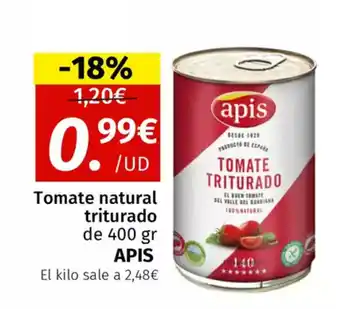 Maskom Supermercados APIS Tomate natural triturado oferta