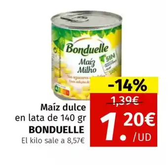 Maskom Supermercados BONDUELLE Maíz dulce oferta