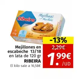 Maskom Supermercados RIBEIRA Mejillones en escabeche oferta