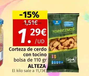 Maskom Supermercados ALTEZA Corteza de cerdo con tocino oferta