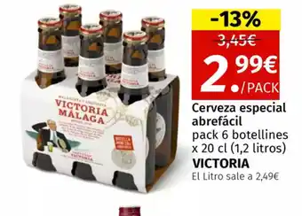 Maskom Supermercados VICTORIA Cerveza especial abrefácil oferta