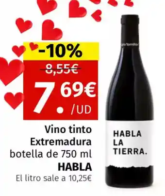 Maskom Supermercados HABLA Vino tinto Extremadura oferta